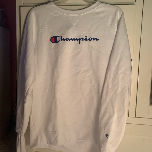 White Champion Crewneck (medium). From a non-smoking home! - Picture 3 of 4